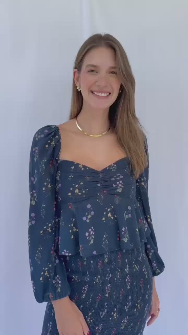 Blusa Gabriella Night Garden